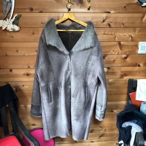 Beautiful Lavender Sheepskin Coat / Дубленка